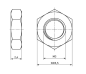 Preview: DIN934/ISO4032 6KT-Muttern Edelstahl A2 M3
