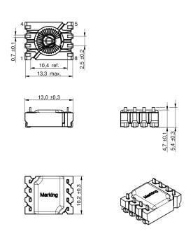SMD Common Mode Line Filter 744207