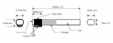 Antenne 77.5kHz  100mm