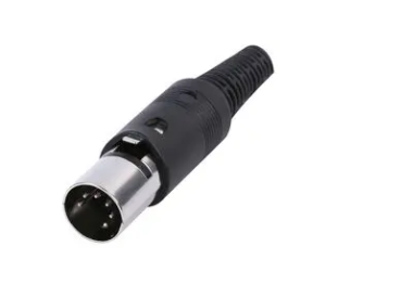 DIN connector, 5-pin, 180° semi-circular