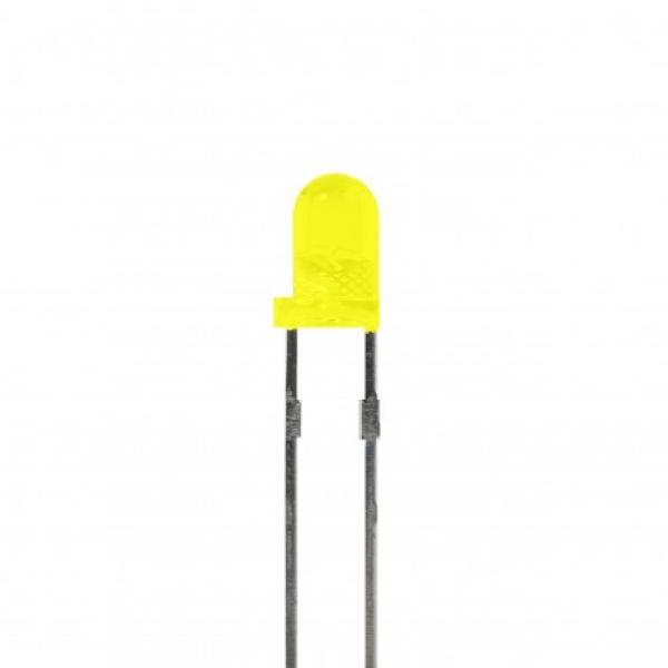 LED 3mm Diffused Yellow Round