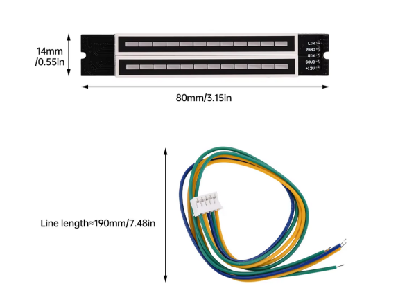 LED VU-Meter Kit - 12-Level Indicator Stereo