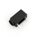 4mm Banana Socket Side Stackable PCB Mount 24A, 60 VDC, black