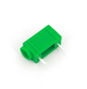 4mm Banana Socket Side Stackable PCB Mount 24A, 60 VDC, green
