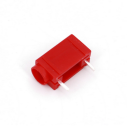 4mm Banana Socket Side Stackable PCB Mount 24A, 60 VDC, red