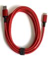 USB3.0-A to USB-C - 2.0m Red Male Fast Charging and Data Transfer Cable